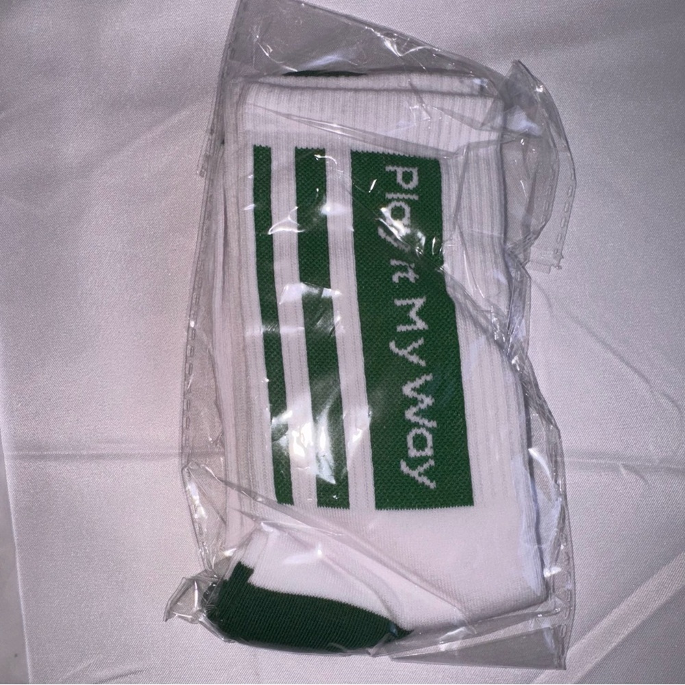 HALARA White and Green Athletic Socks - Picture 2 of 4